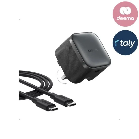Anker Nano Charger (45W) with USB-C Cable - Black